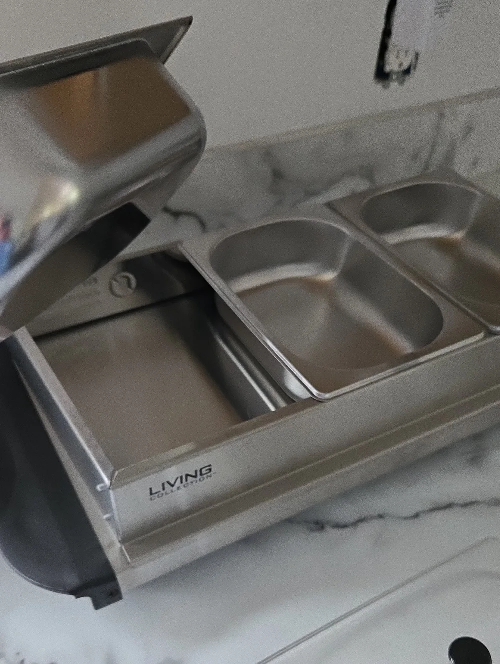 Nostalgia Electrics Living Collection Stainless Steel Triple Buffet Server